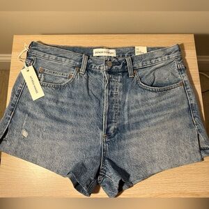 DENIM FORUM  Ex-Boyfriend Hi-Rise Micro Jean Shorts